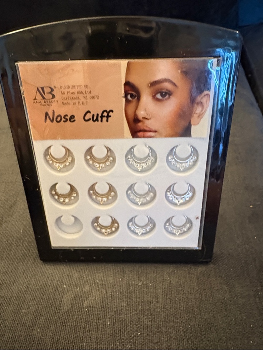 Ana Beauty Nose Cuff Set - Silver Tone and gold